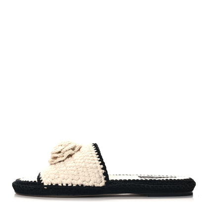 Chanel Crochet Mules 41 Ivory Black 1 of 9