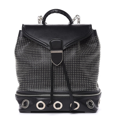 Alexander McQueen Calfskin Grommet Backpack Black 1 of 12