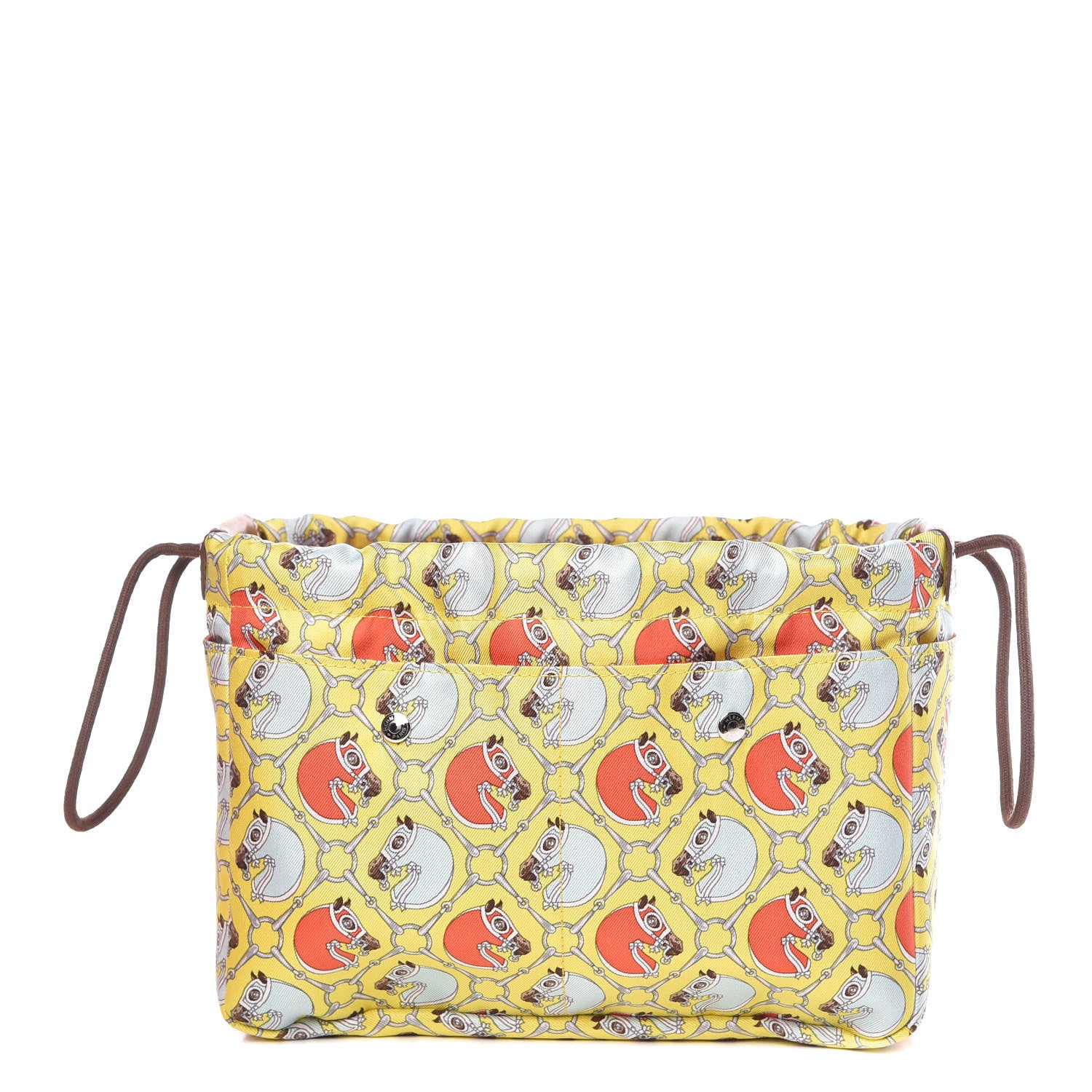 Hermes Silk Barenia Tatersale Fourbi 20 PM Pouch 1 of 10