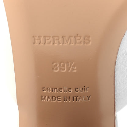 Hermes Calfskin Camilla Mules 39.5 White 7 of 9