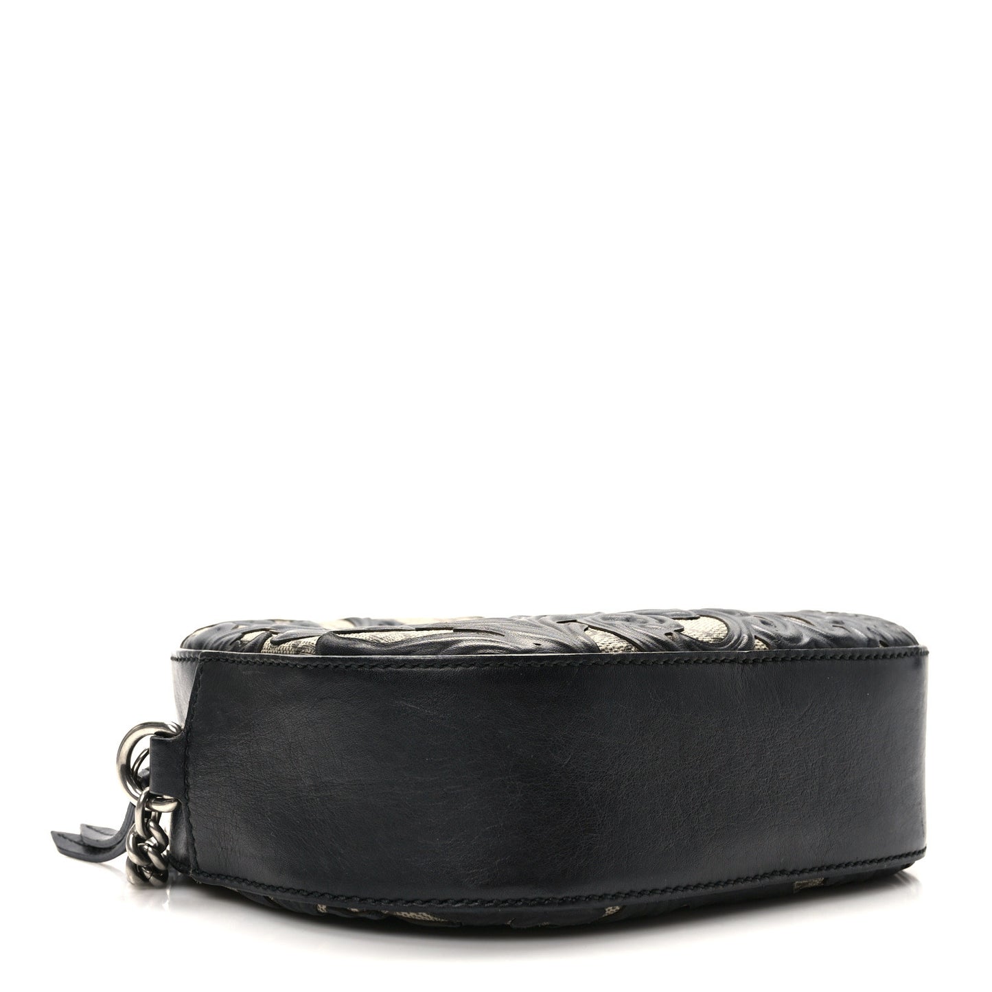 GG Supreme Monogram Arabesque Mini Chain Shoulder Bag Beige Black