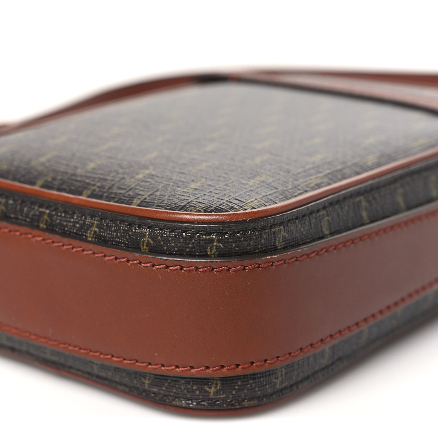 Canvas Smooth Calfskin Le Monogramme Crossbody Pouch Chestnut