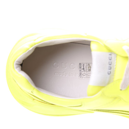 Gucci Calfskin Mens Rhyton Sneakers 8.5 Yellow Fluo 7 of 10