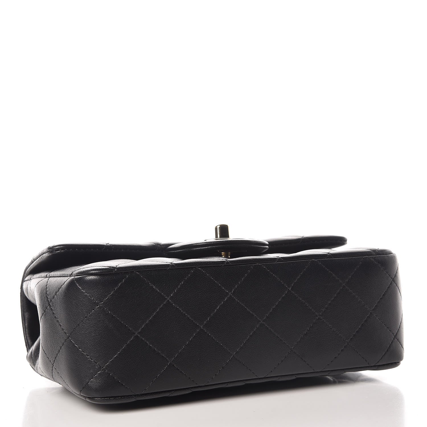 Chanel Lambskin Quilted Mini Rectangular Flap Black 4 of 10