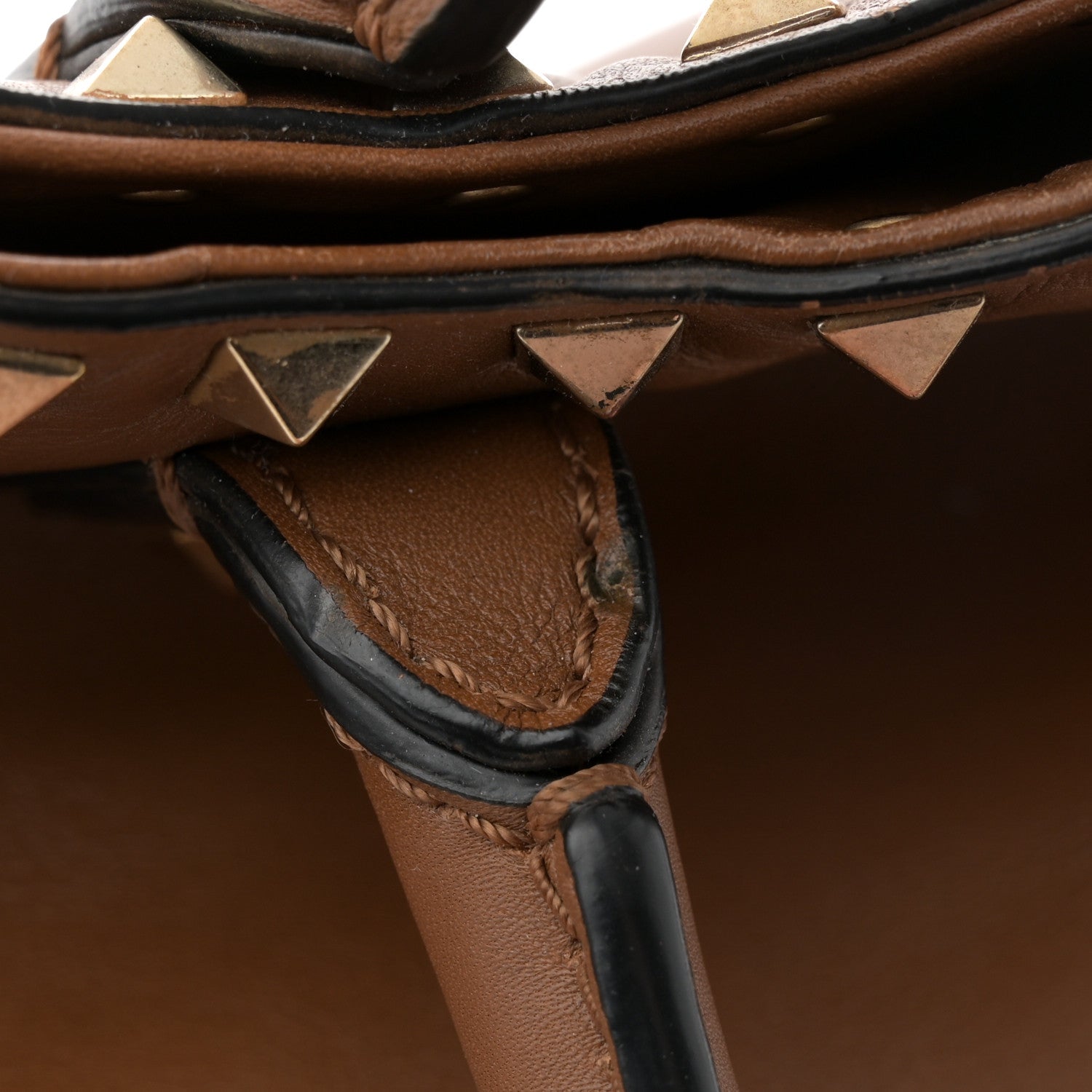 Valentino Garavani Vitello Rockstud Dome Satchel Deep Cuir 12 of 13