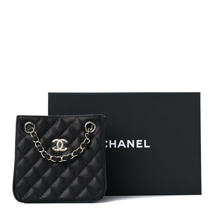 Chanel Caviar Quilted Mini Bucket Bag Black 10 of 10