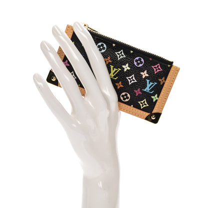 Louis Vuitton Monogram Multicolor Key Pouch Black 2 of 6