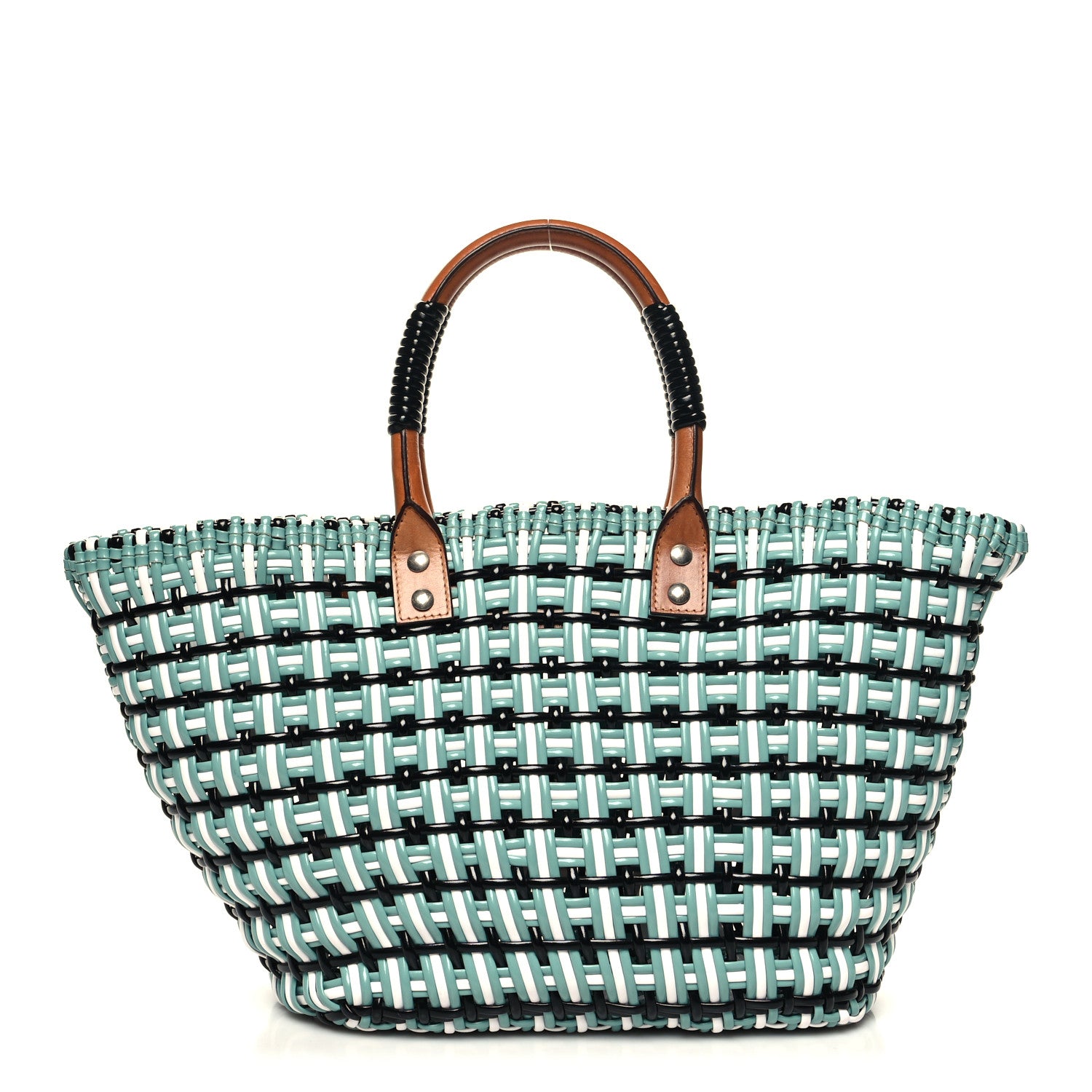 Balenciaga PU Calfskin Bistrot Panier Tote Blue 1 of 11