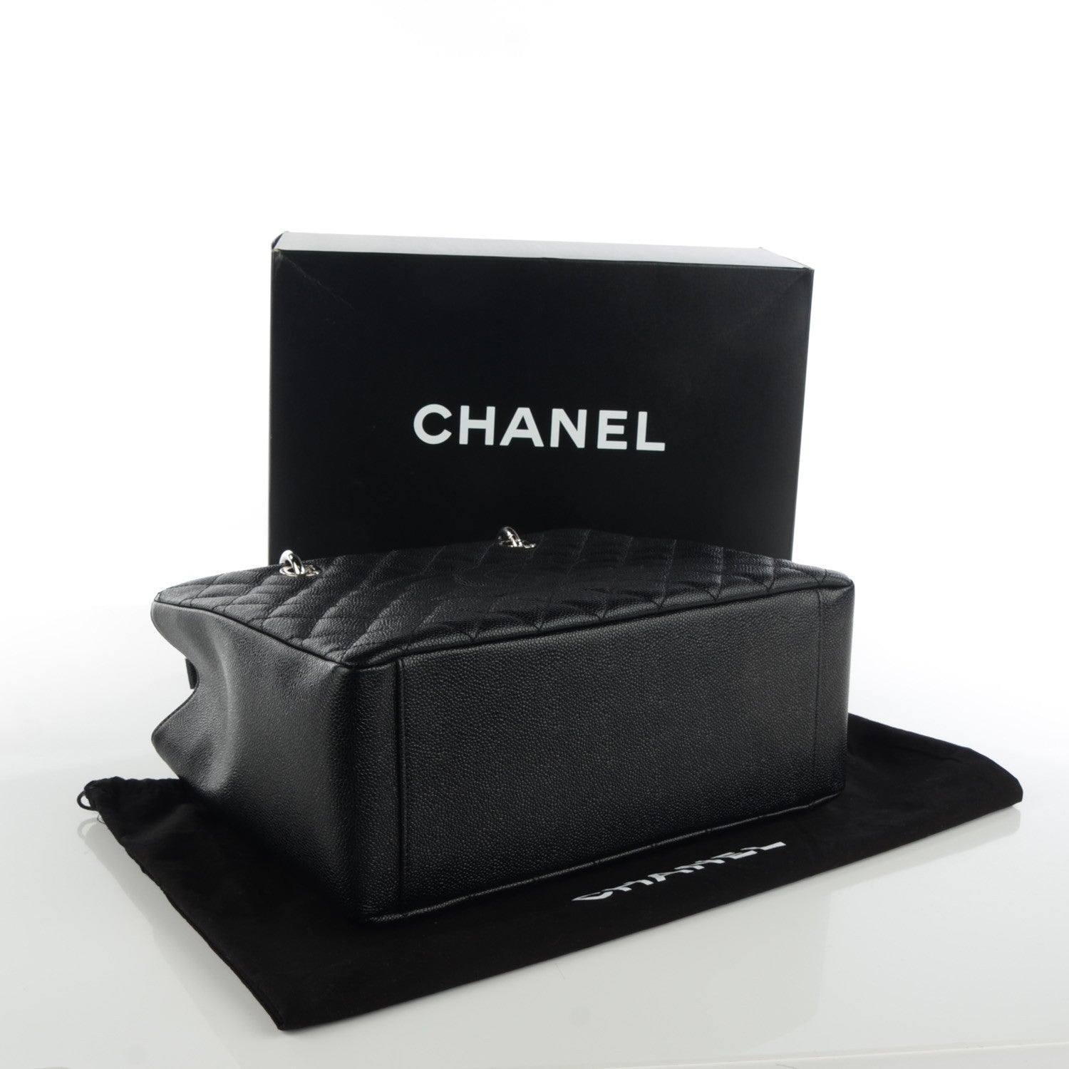 Chanel Caviar Quilted Grand Shopping Tote GST Black 3 of 7