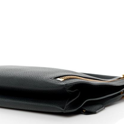 Tom Ford Pebbled Calfskin Small Alix Padlock Zip Hobo Bag Black 11 of 13