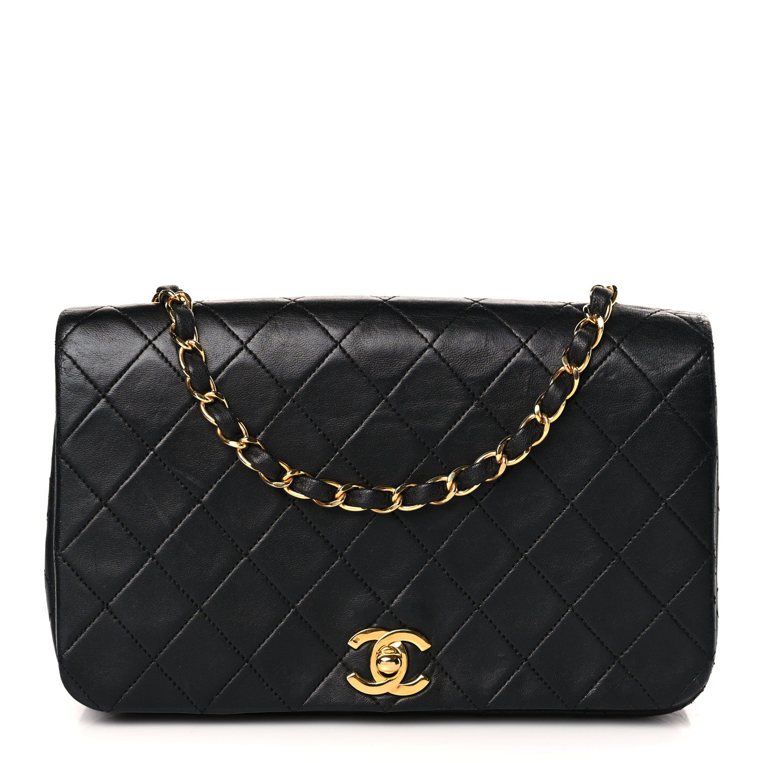 Chanel Lambskin Quilted Small Single Flap Black 1 of 9