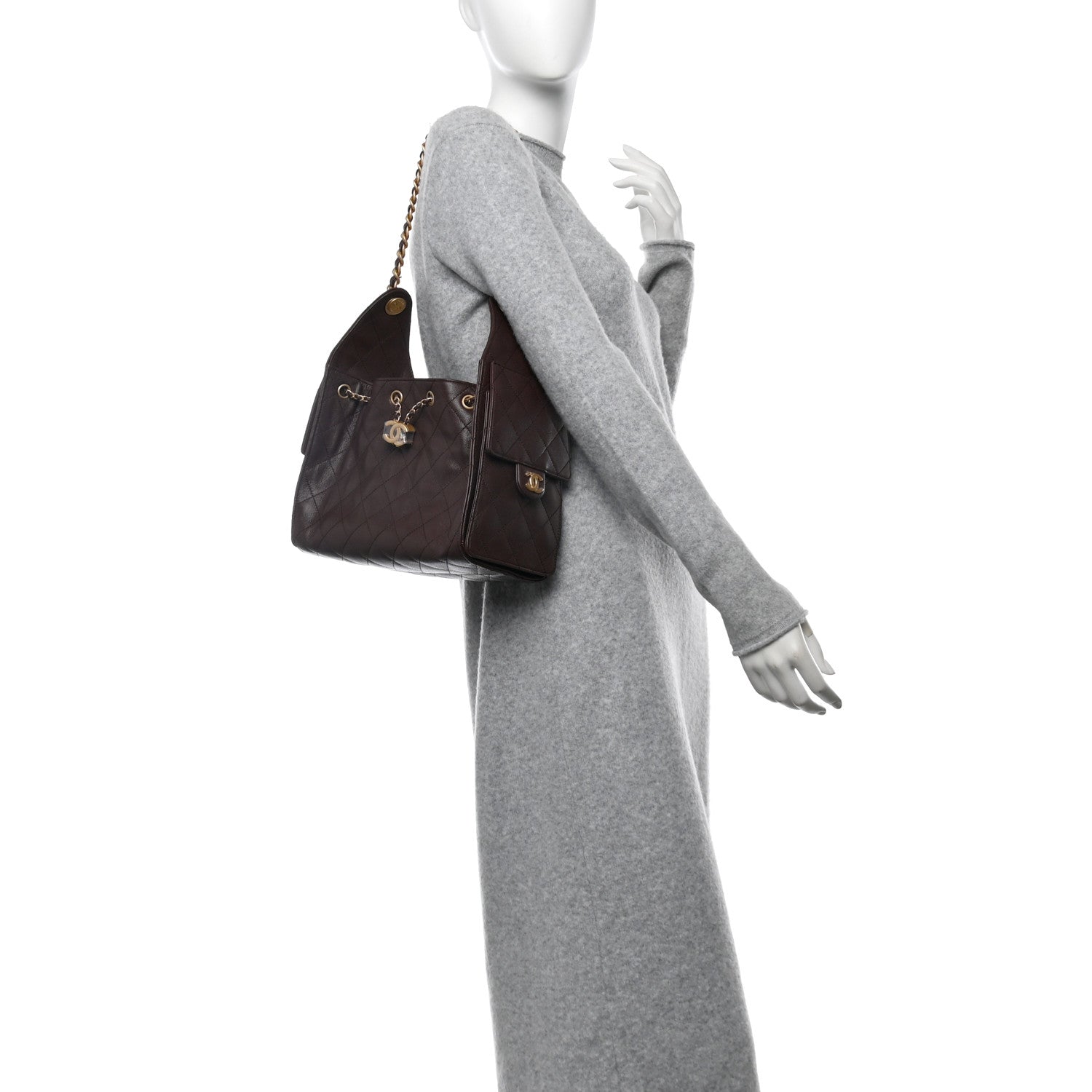 Chanel Caviar Quilted Small Chanel 25 Handbag Dark Brown 2 of 11