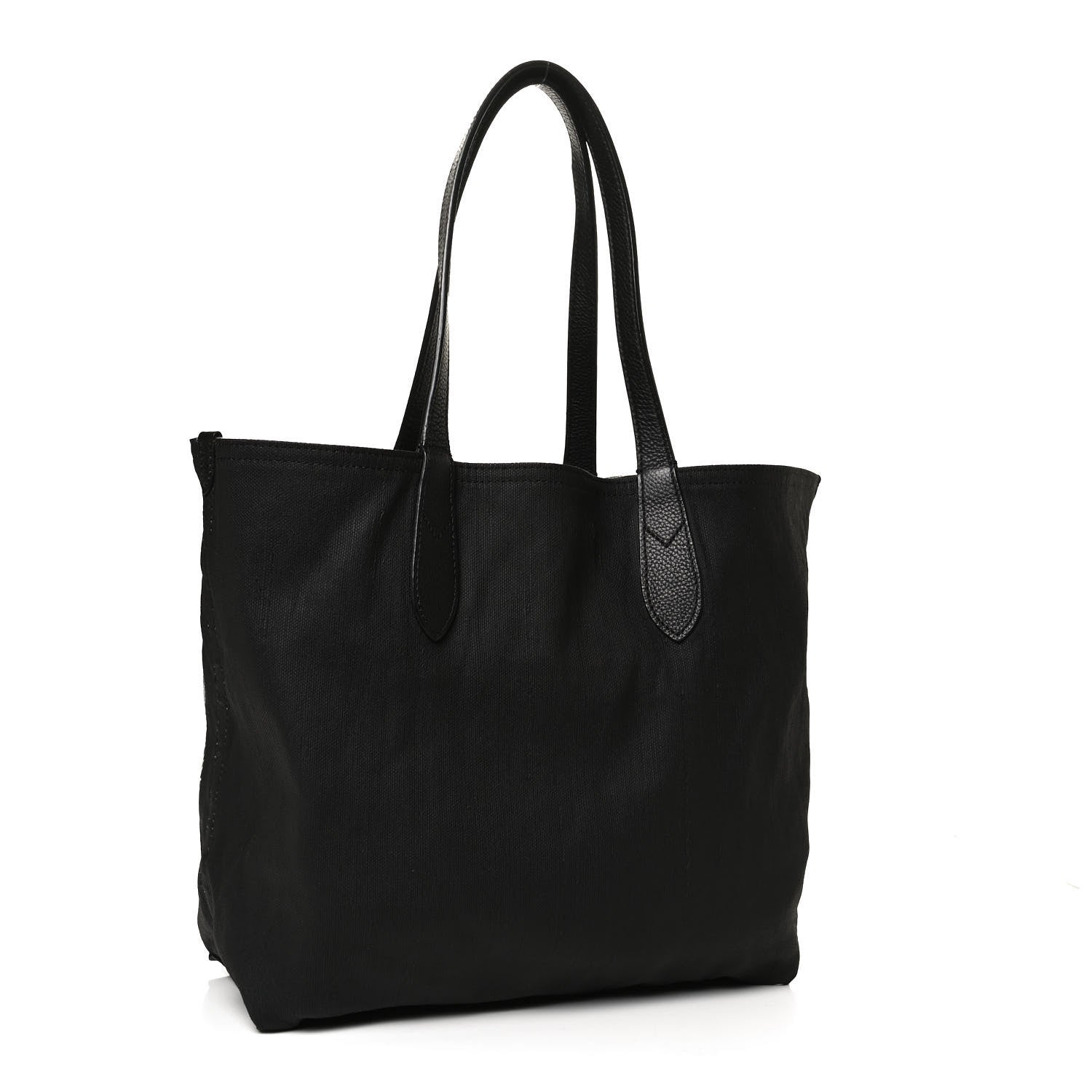 Burberry Coated Canvas Mega Check Medium Reversible Doodle Tote Black Brown 2 of 15