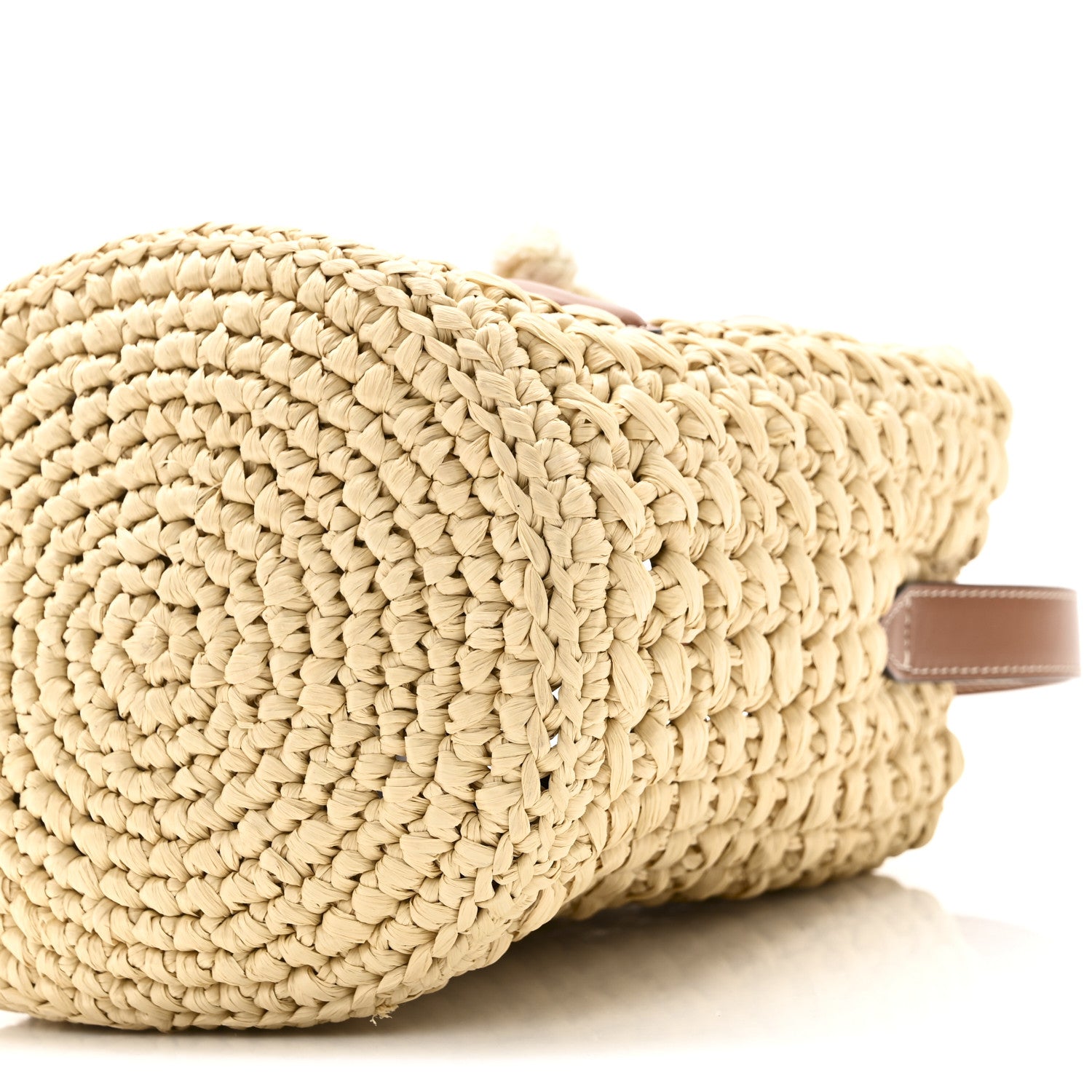 Celine Raffia Calfskin Drawstring Teen Natural Tan 9 of 9