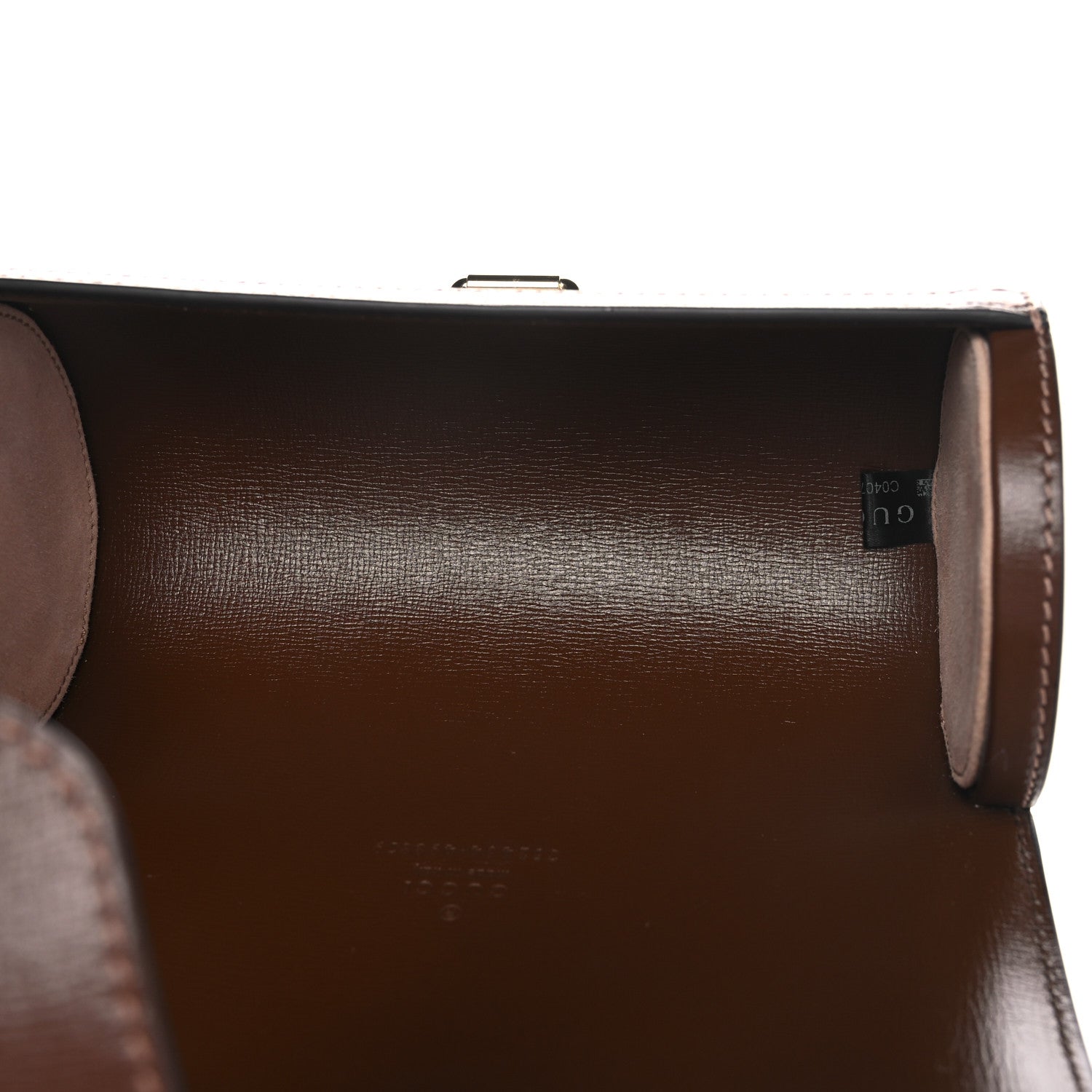 Gucci GG Supreme Monogram Calfskin Watch Travel Case Beige Ebony Brown Sugar 5 of 10