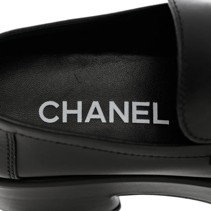 Chanel Calfskin CC Platform Loafers 37 Black 7 of 11