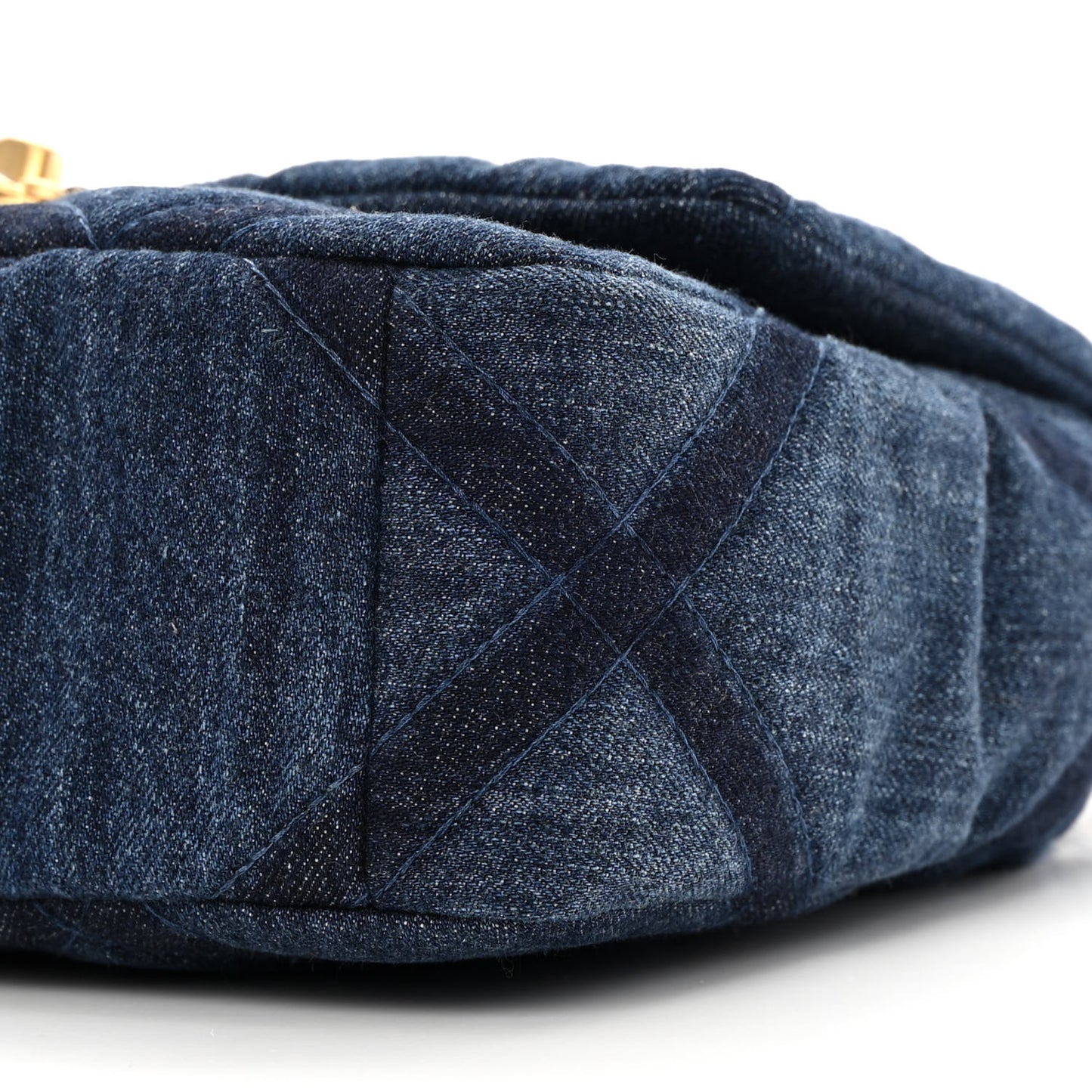 Denim Quilted Medium Chanel 19 Flap Blue