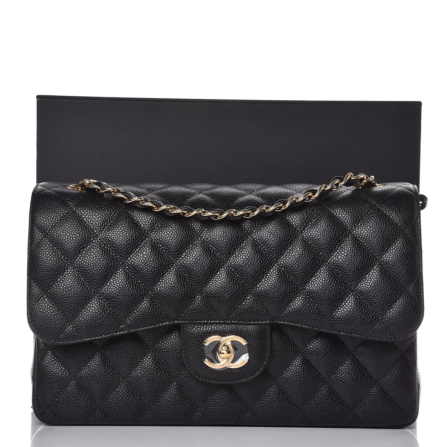 Chanel Caviar Quilted Jumbo Double Flap Black 9 of 9