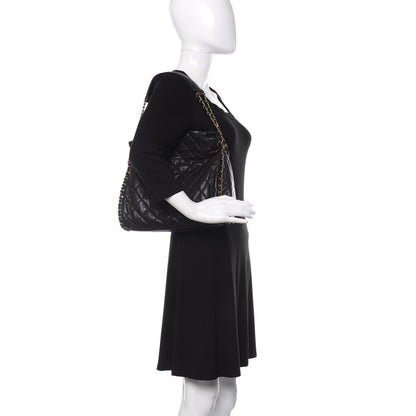 Chanel Calfskin Quilted Medium Chain Me Hobo Black 2 of 10