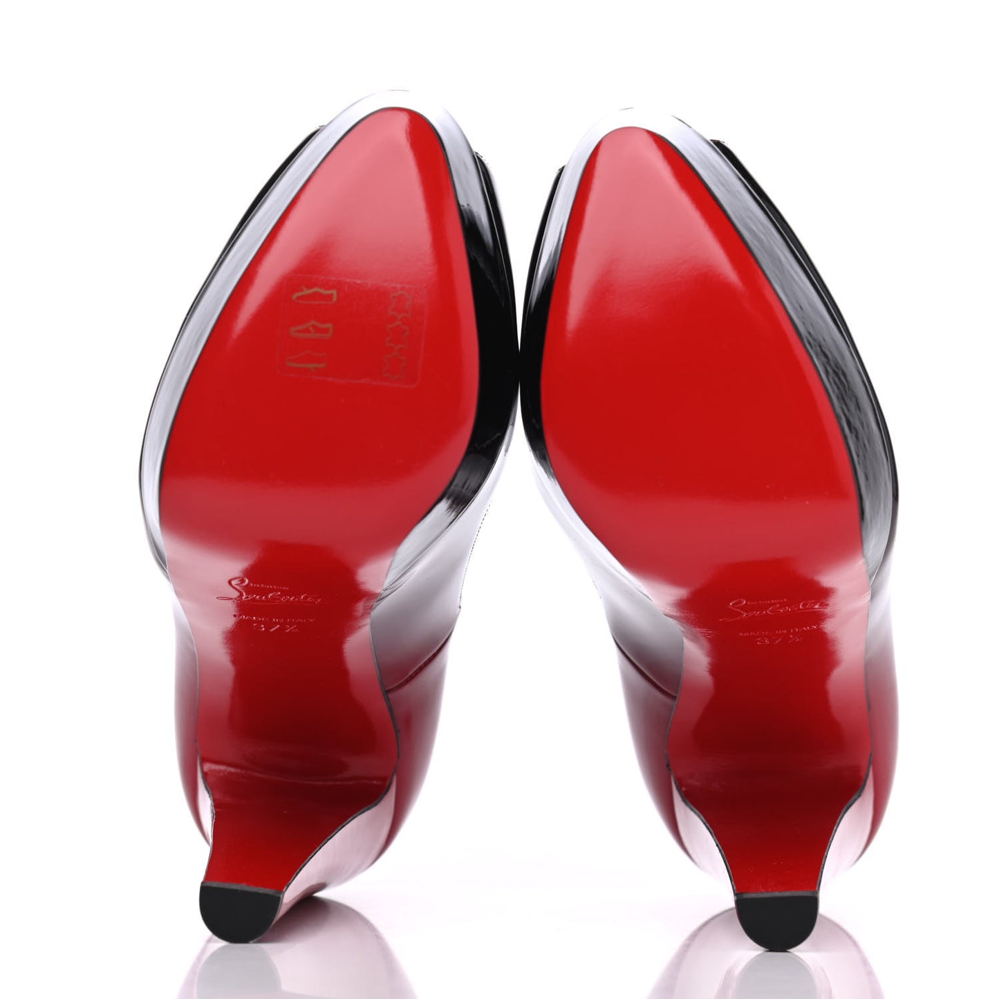 Patent Degrade Altanana 140 Pumps 37.5 Black Red