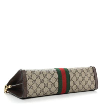 Gucci GG Supreme Monogram Web Medium Ophidia Chain Shoulder Bag Brown 4 of 9