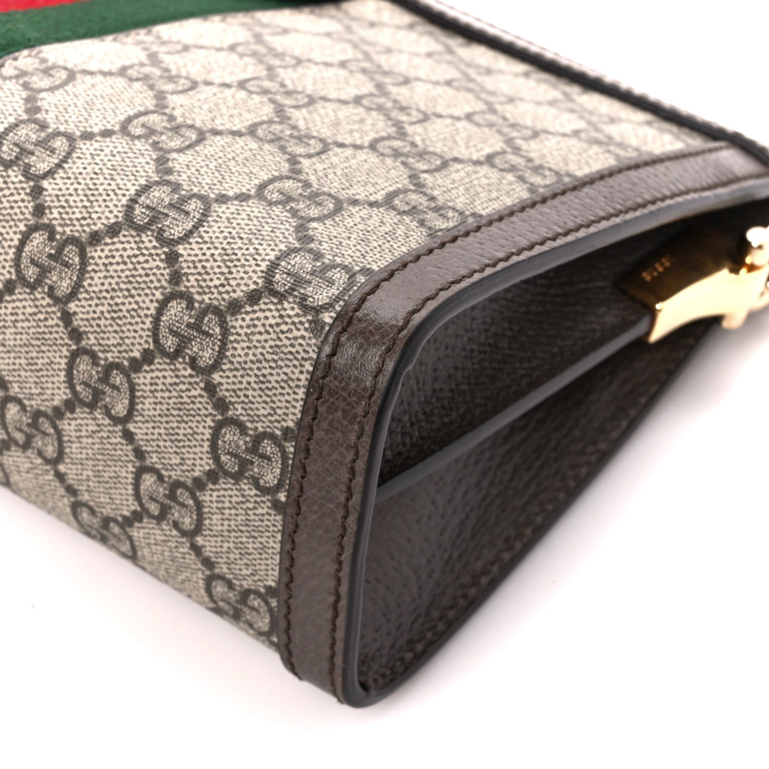 Gucci GG Supreme Monogram Web Small Ophidia Chain Shoulder Bag Brown 11 of 12