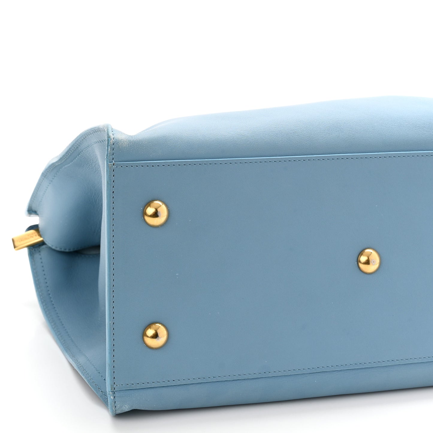 Calfskin Small Classic Y Cabas Blue Glacier