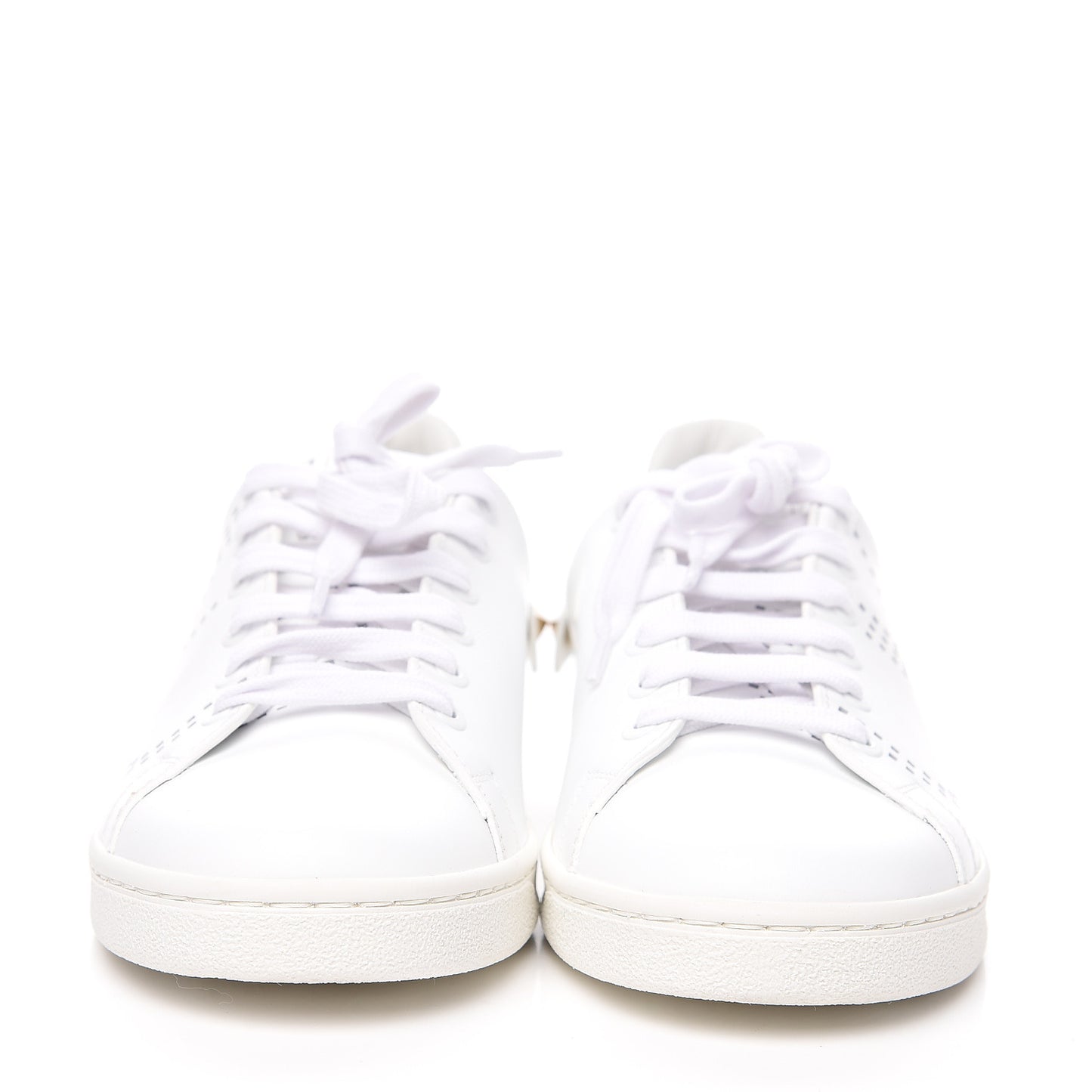 Calfskin Womens Backnet Sneakers 37.5 White