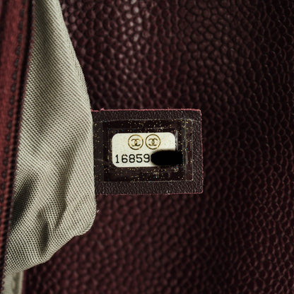 Chanel Caviar Half Moon Wallet On Chain WOC Bordeaux 8 of 8