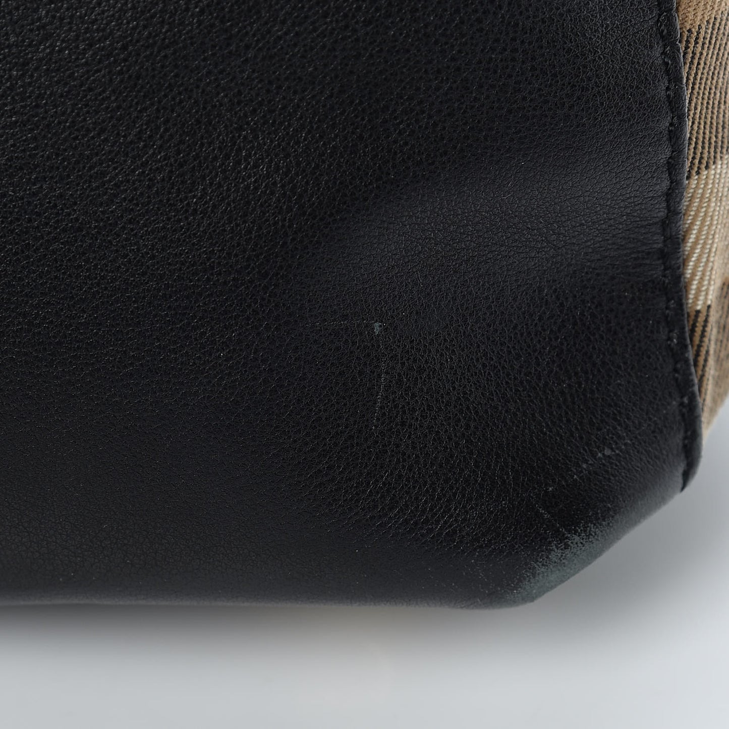 Smooth Calfskin House Check Baby Banner Tote Black