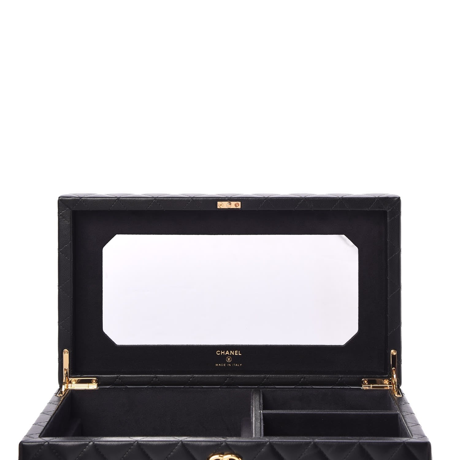 Chanel Lambskin Quilted Jewelry Case Black 10 of 12