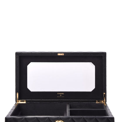 Chanel Lambskin Quilted Jewelry Case Black 10 of 12