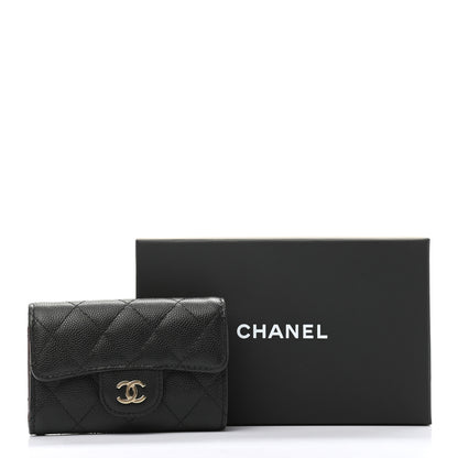 Chanel Caviar Quilted Classic 4 Key Holder Wallet Black 12 of 12