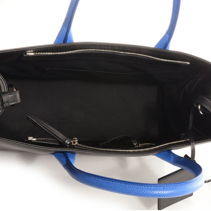 Balenciaga Calfskin Karung S Padlock Nude Work Black Electric Blue 6 of 9
