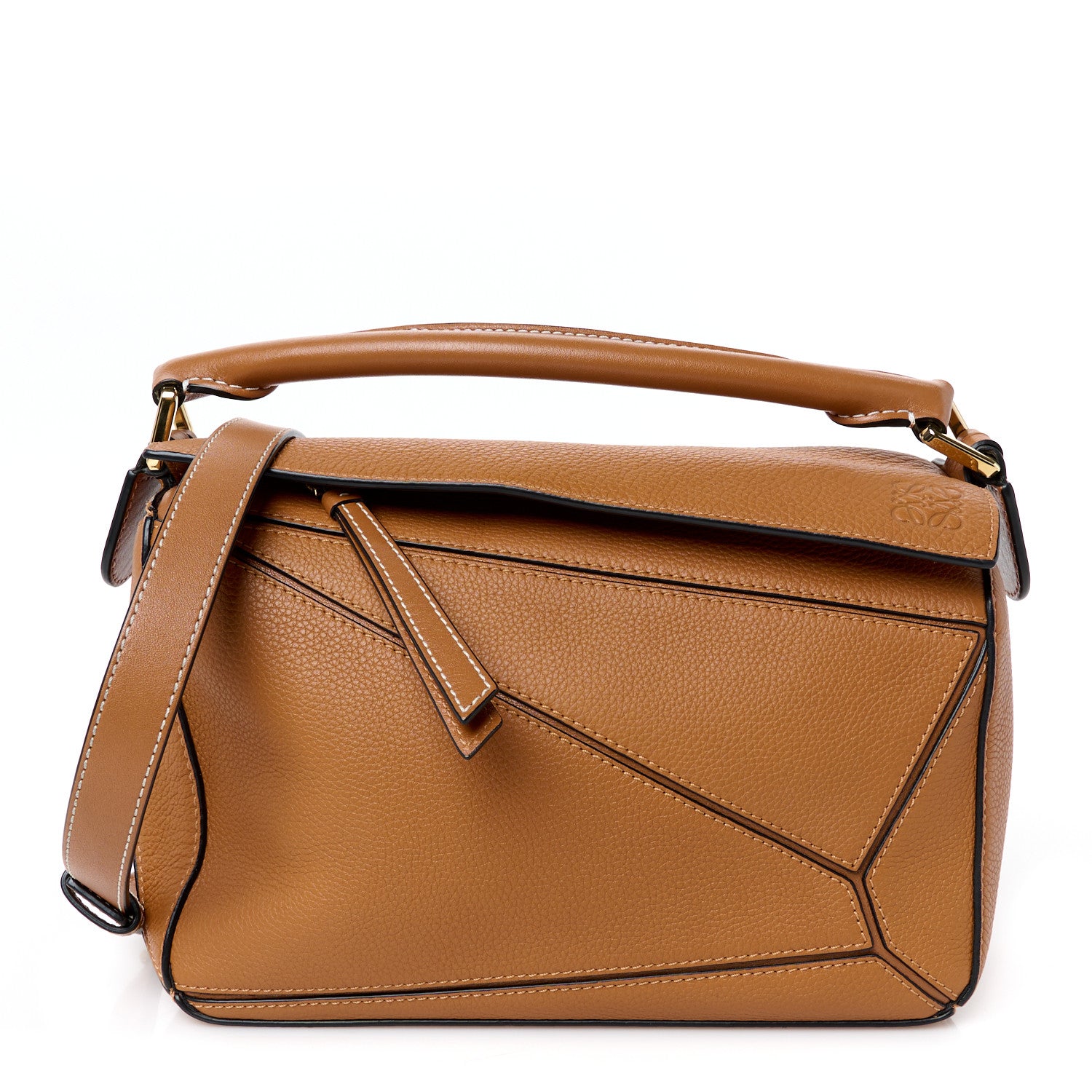 Loewe Calfskin Small Puzzle Bag Tan 1 of 10