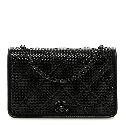 Chanel Lambskin Studded Wallet On Chain WOC Black 1 of 11