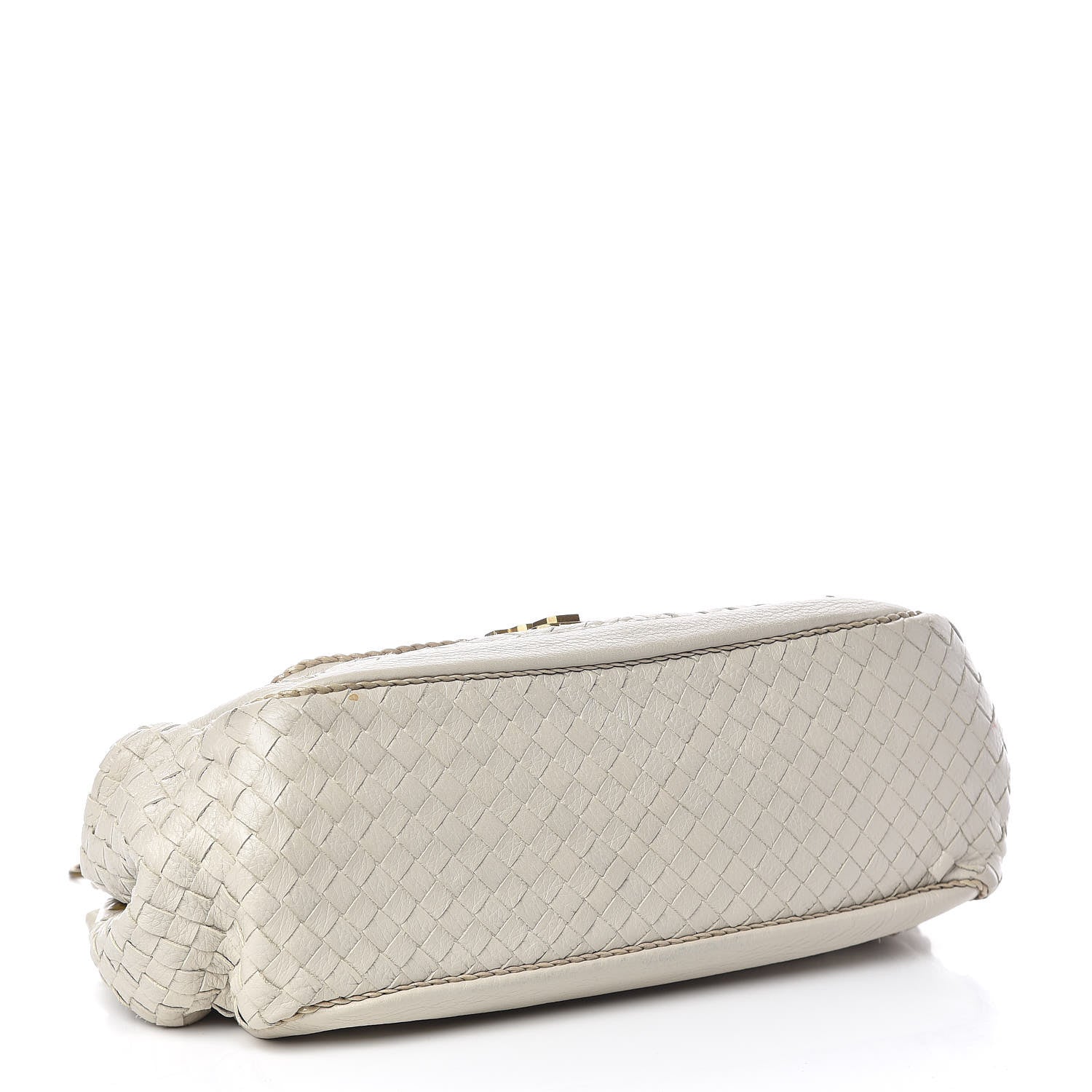 Bottega Veneta Nappa Intrecciato Napoli Shoulder Bag Cream 4 of 14