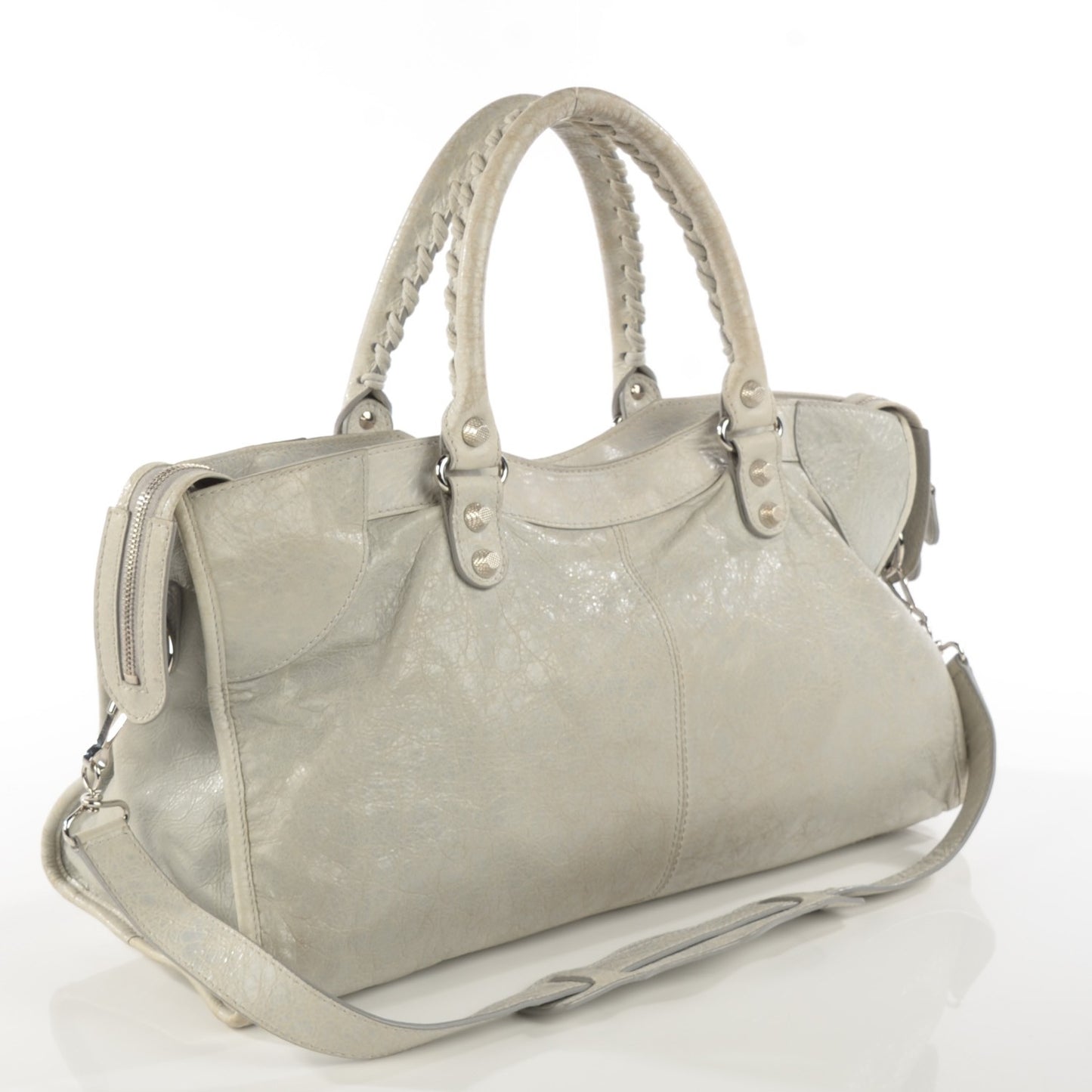 Agneau Giant 12 Silver Hardware Part Time Gris Ciment