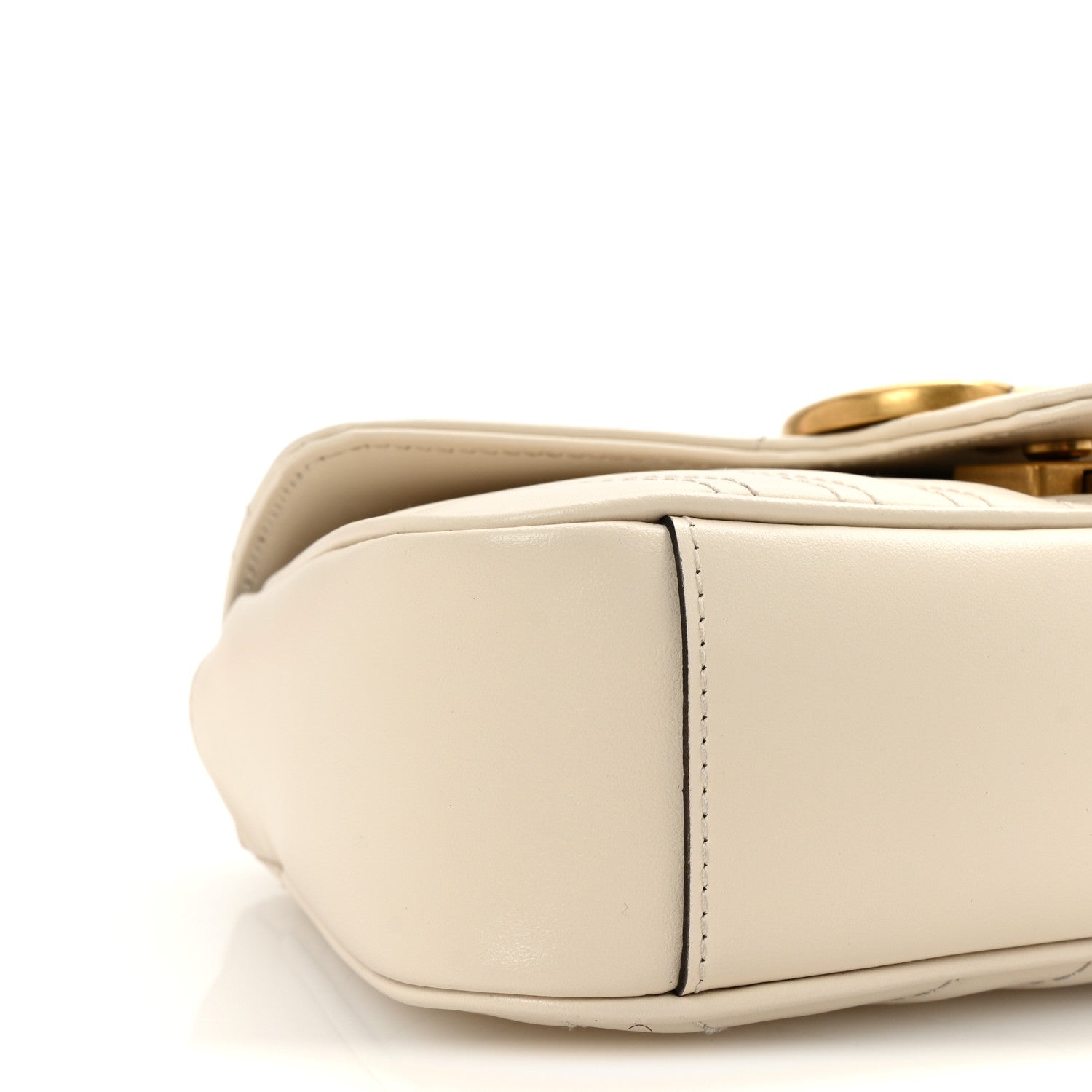 Gucci Calfskin Matelasse Mini GG Marmont Shoulder Bag White 8 of 9