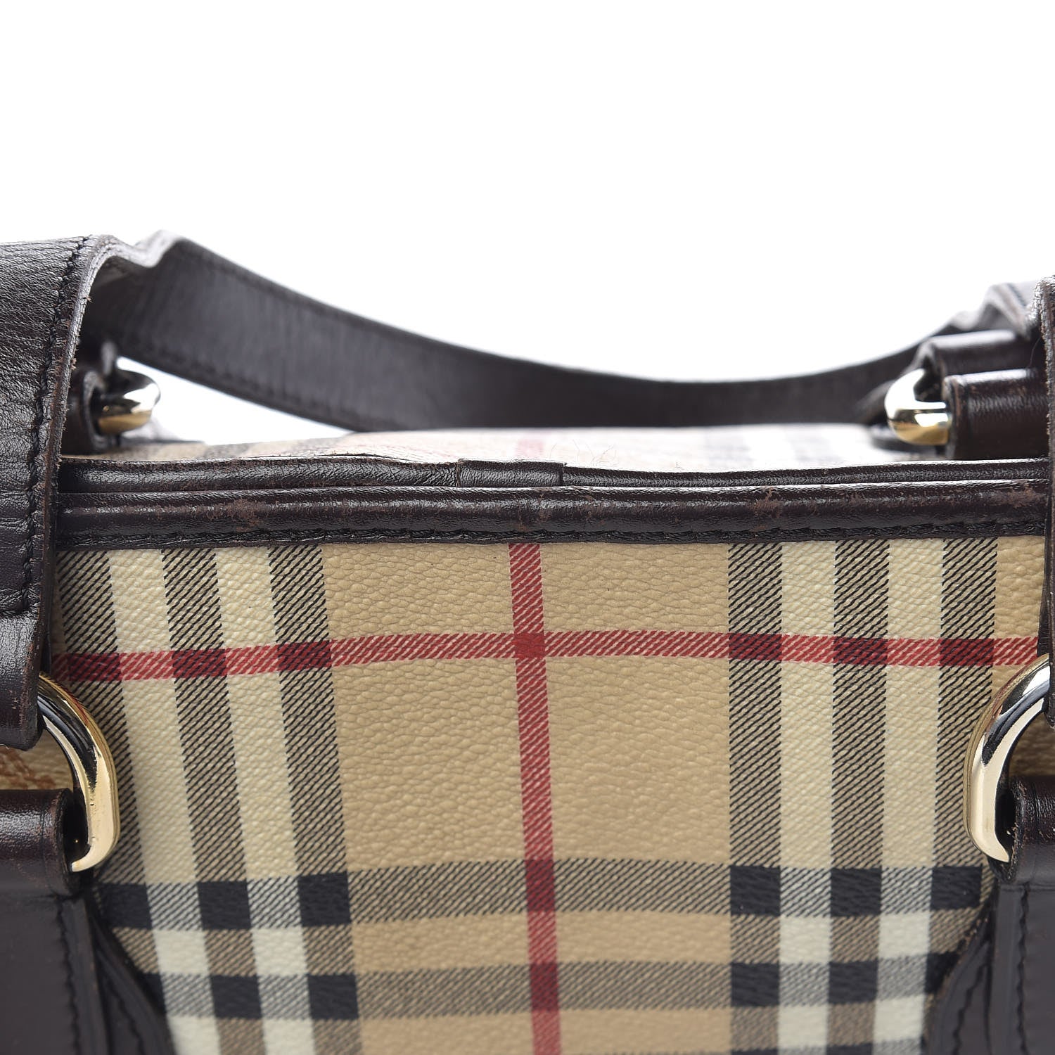 Burberry Haymarket Check Medium Regent Tote Chocolate 14 of 15