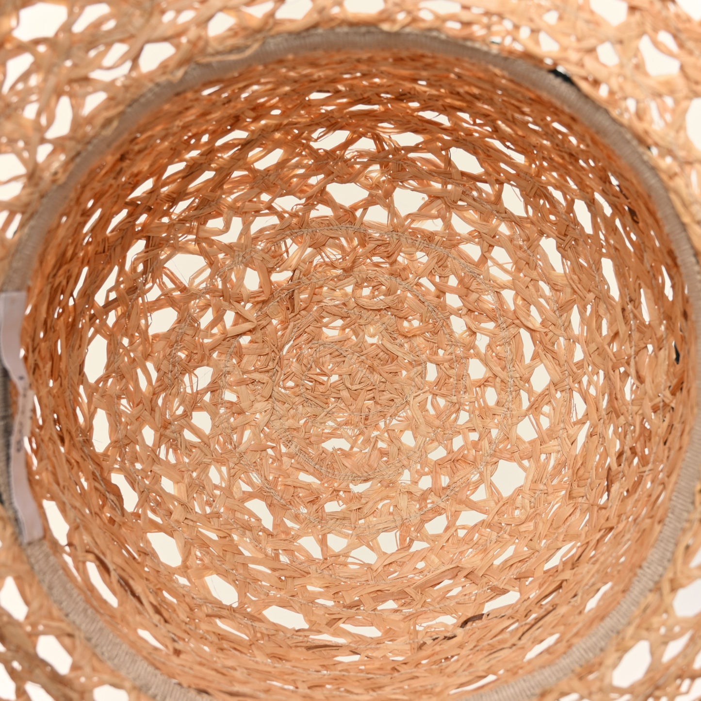Straw Grosgrain Wide Brim Hat M Gold
