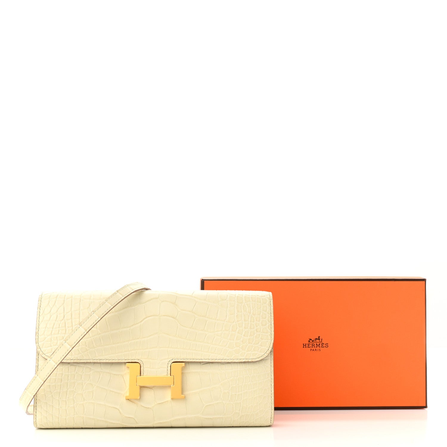 Hermes Matte Alligator Constance Long To Go Wallet Beton 11 of 11