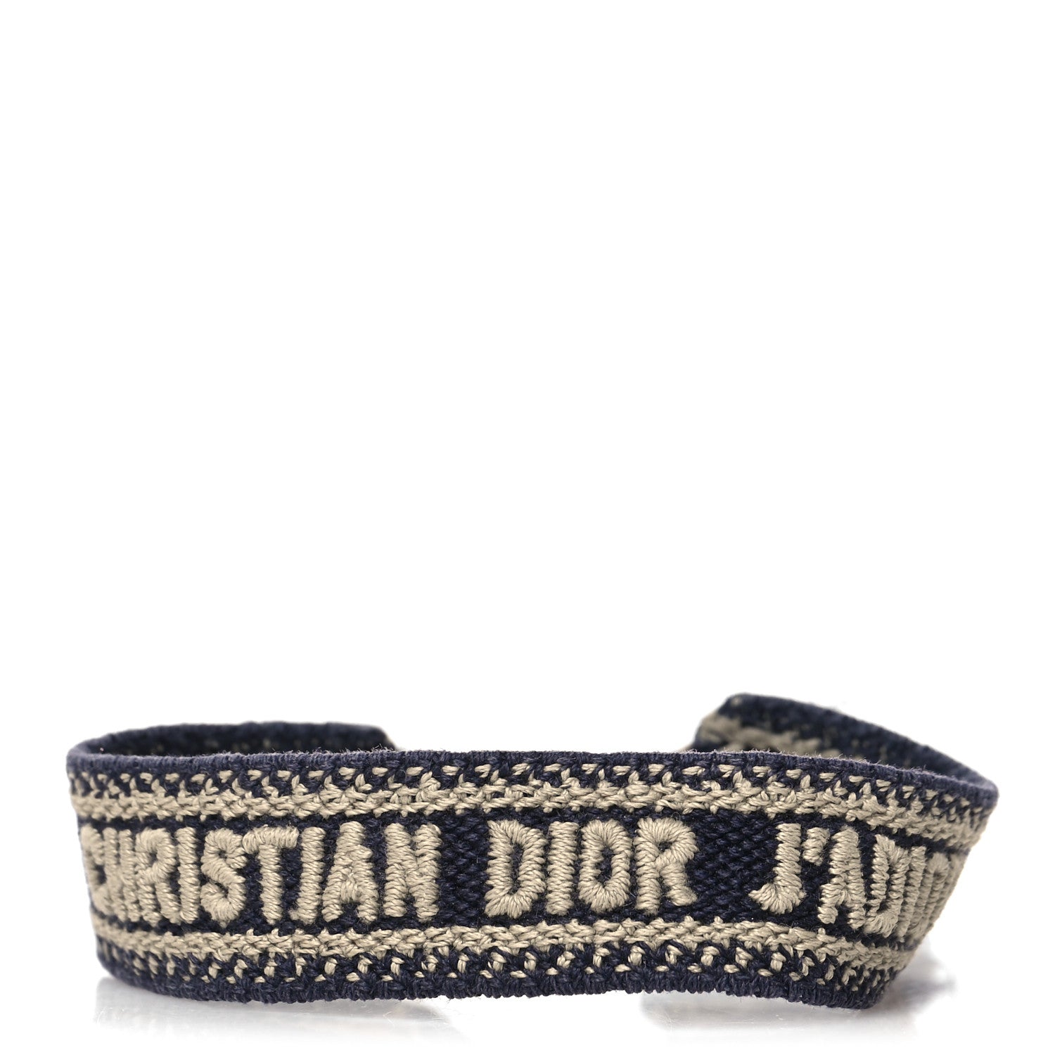 Christian Dior Woven Cotton J'Adior Friendship Bracelet Navy 1 of 3
