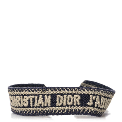 Christian Dior Woven Cotton J'Adior Friendship Bracelet Navy 1 of 3