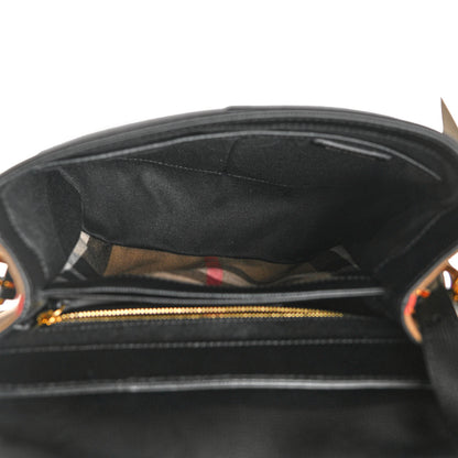Burberry Derby Calfskin House Check Small Camberley Black 5 of 10