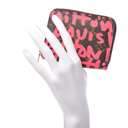 Louis Vuitton Monogram Graffiti Zippy Coin Purse Fuchsia 2 of 7