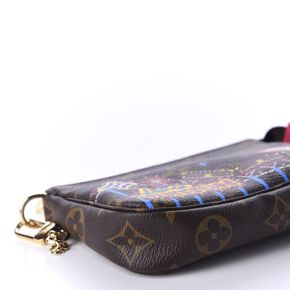 Louis Vuitton Monogram 2020 Christmas Animation Roller Coaster Mini Pochette Accessories Pivoine 6 of 10