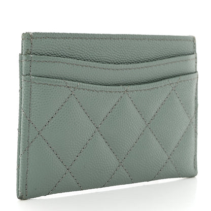 Chanel Caviar Quilted Card Holder Light Blue 3 of 10