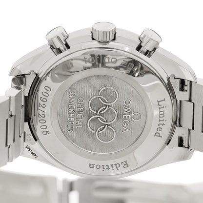 Omega Stainless Steel 39mm Speedmaster Torino Olympic 2006 Limited Edition Automatic Watch White 3538.30 5 of 5