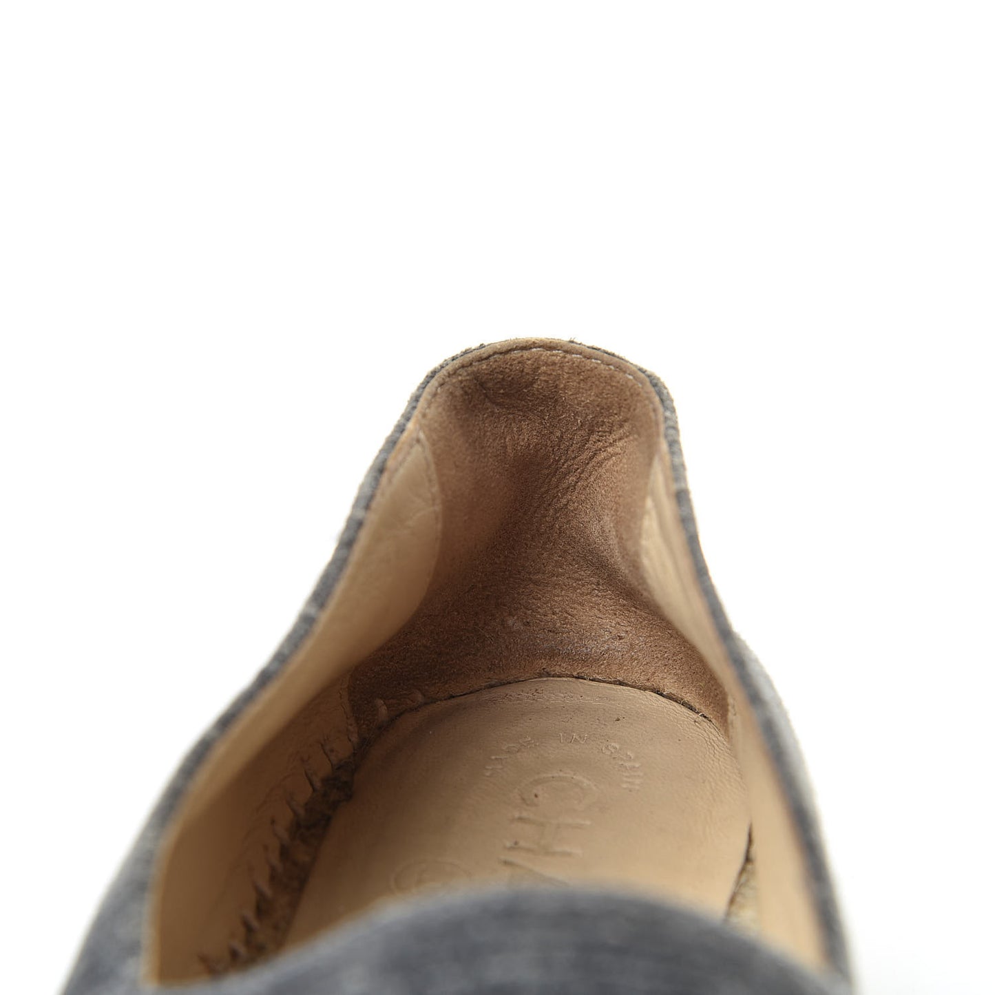 Striated Suede Espadrilles 37 Dark Grey